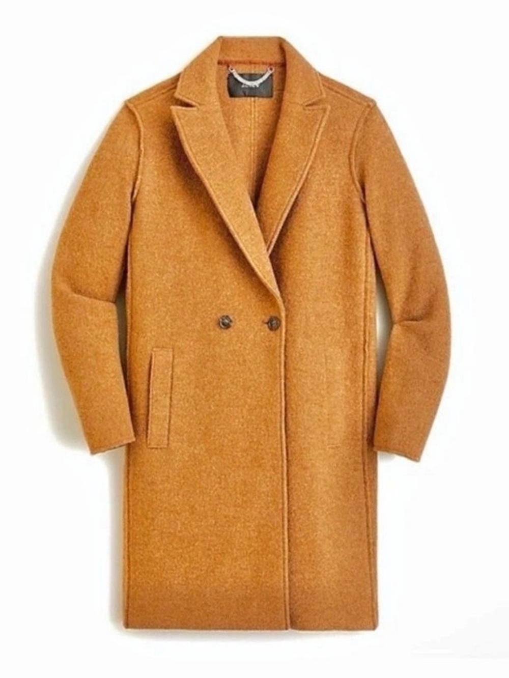 J.Crew Daphne Topcoat in Italian Boiled Wool In Mustard Yellow Size 2P